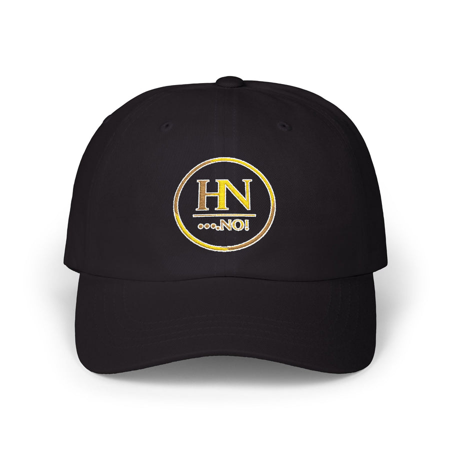 Embroidered Gold Circle Logo Black Hat (Unisex)